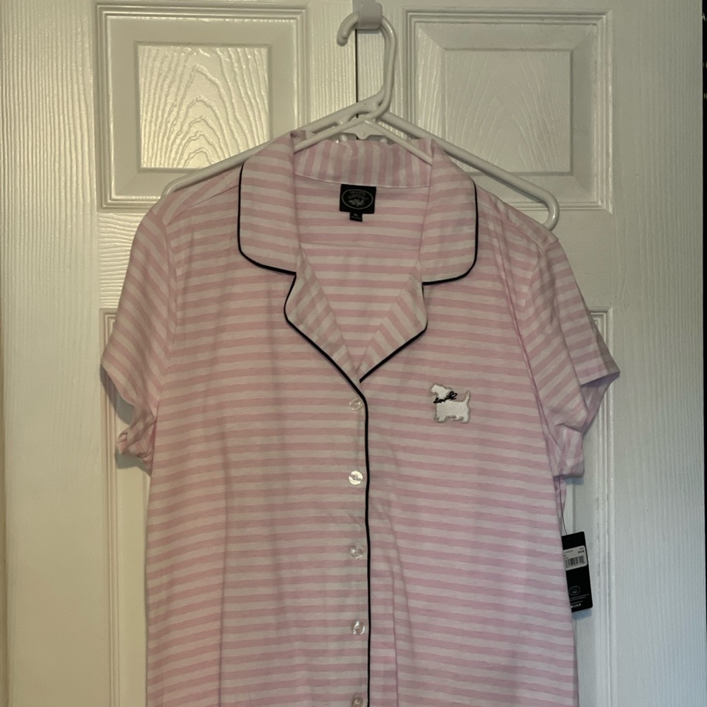 NWT - Laura Ashley - Pink Striped Women's Pajama Set Sz XL